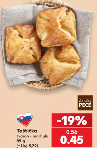 Taštička tvaroh-marhuľa