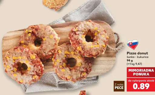 Pizza donut šunka – kukurica