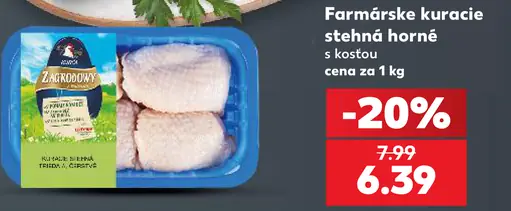 Zagrodowy farmárske kuracie stehná horné s kosťou