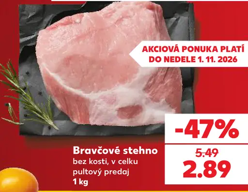 Bravčové stehno bez kosti v celku
