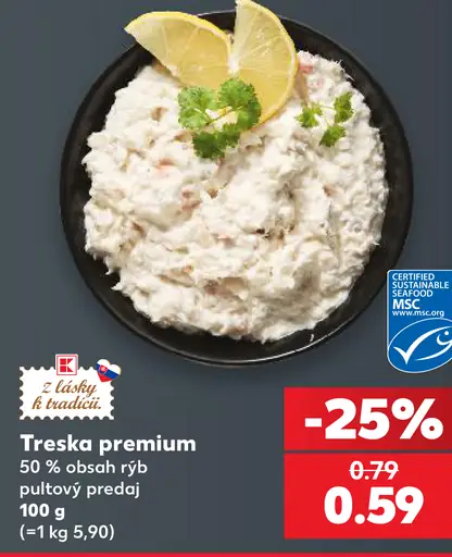 Treska premium 50 % obsah rýb