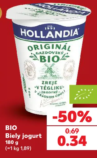 Hollandia BIO Biely jogurt