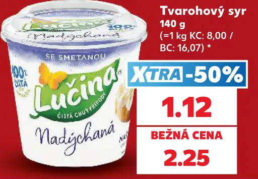 Lučina Nadýchaná tvarohový syr so smotanou