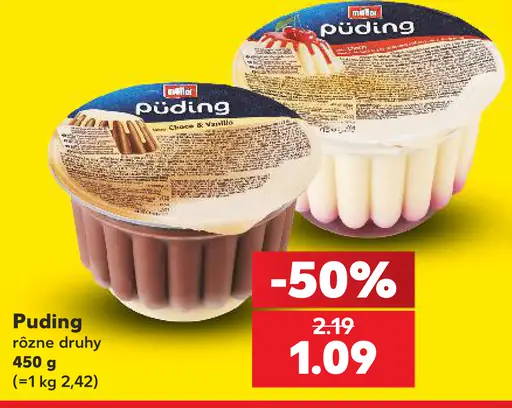 Milor puding, rôzne druhy