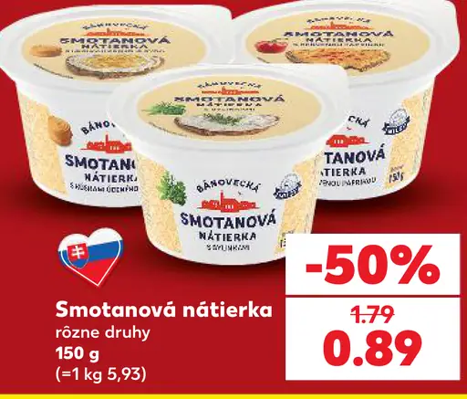 Smotanová nátierka, rôzne druhy