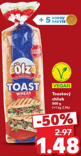 OZ Toastový chlieb Wheat