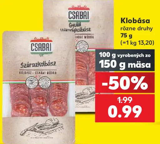 Csabai klobása
