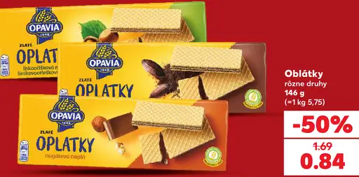 Opavia Zlaté oplátky, rôzne druhy