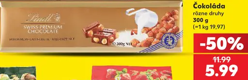 Lindt čokoláda, rôzne druhy
