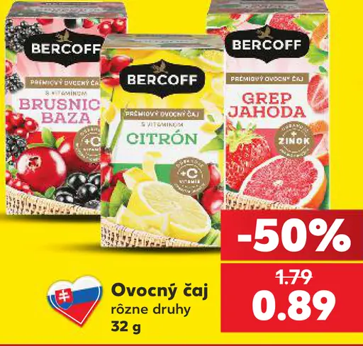 Bercoff brusnica-baza ovocný čaj
