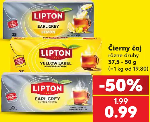 Lipton Earl Grey Čierny čaj