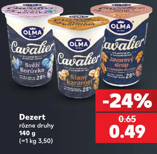 OLMA Cavalier dezert rôzne druhy