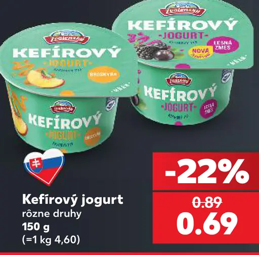 Zvolenský kefírový jogurt, rôzne druhy