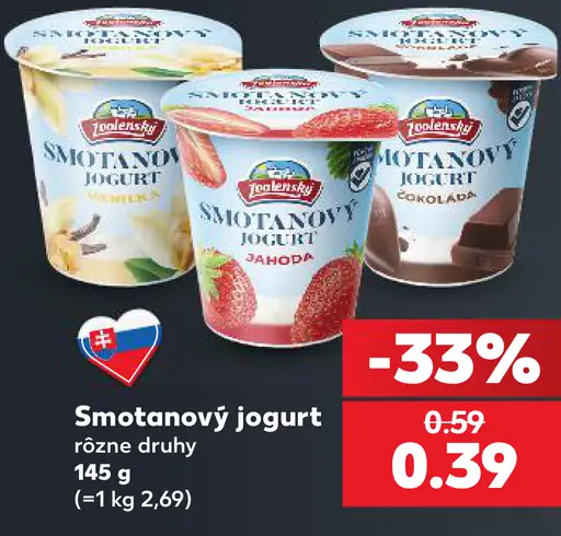 Zvolenský smotanový jogurt 2 druhy