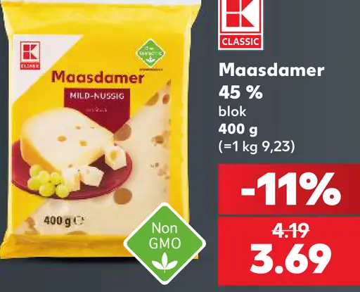 K Classic Maasdamer 45 % blok