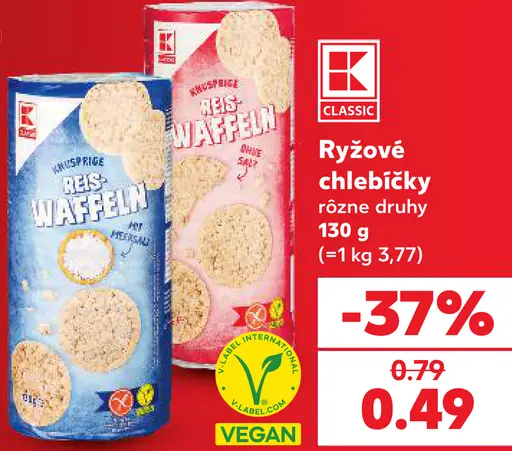 Ryžové chlebíčky rôzne druhy