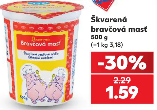 Škvarená bravčová masť