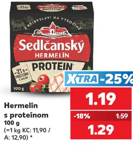 Sedčiansky Hermelín s proteínom