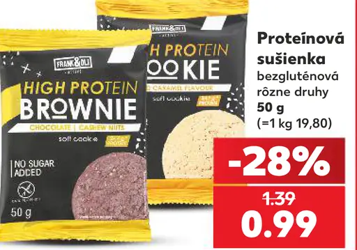 Frankful High Protein Cookie bezlepková – rôzne druhy