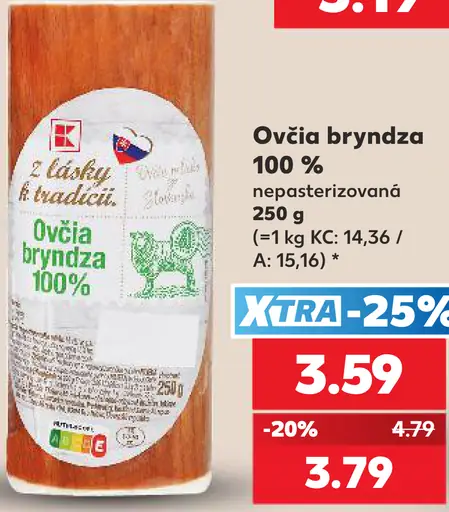 Ovčia bryndza 100% nepasterizovaná