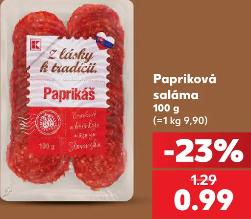 Z lásky k tradícii Paprikáš saláma