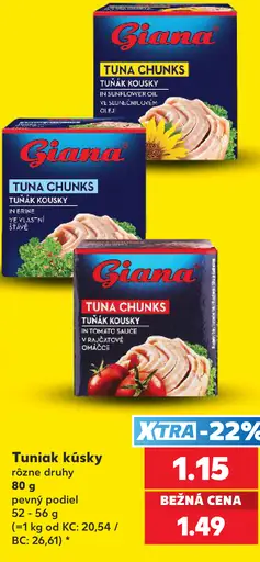 Giana Tuniak kúsky v rajčinovej omáčke