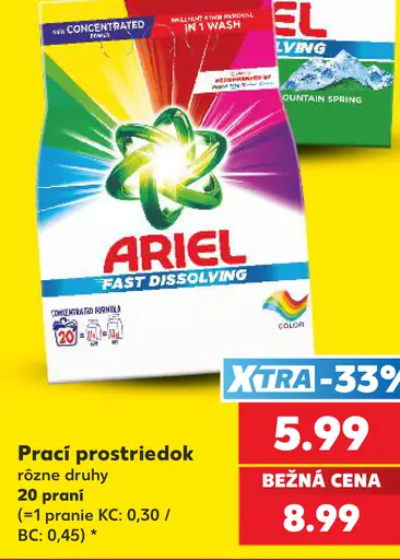 Ariel prací prostriedok