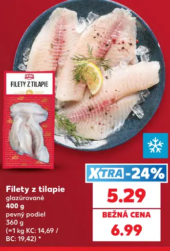 K-Classic filety z tilapie glazúrované
