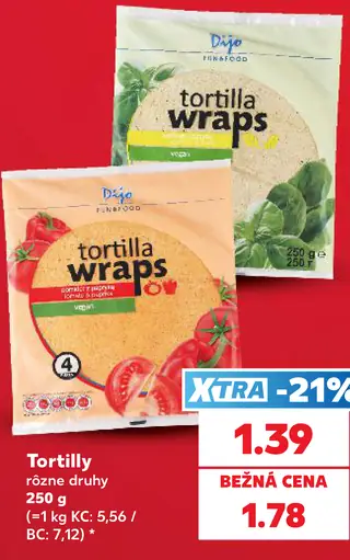 Dijo tortilla wraps rôzne druhy