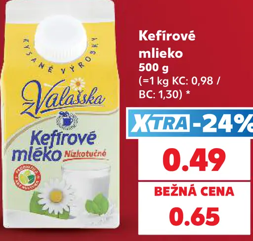 Valašská kefírové mlieko neochutené