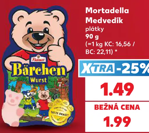 Bärchen Mortadella Medvedík plátky