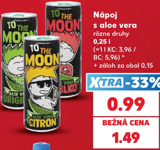 To The Moon nápoj s aloe vera, rôzne druhy