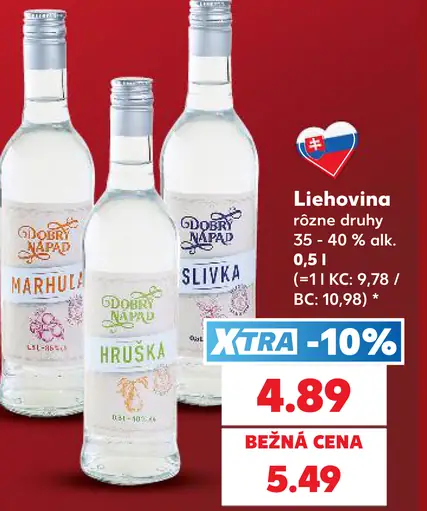 Dobrý Nápad liehovina, marhuľa, hruška, slivka