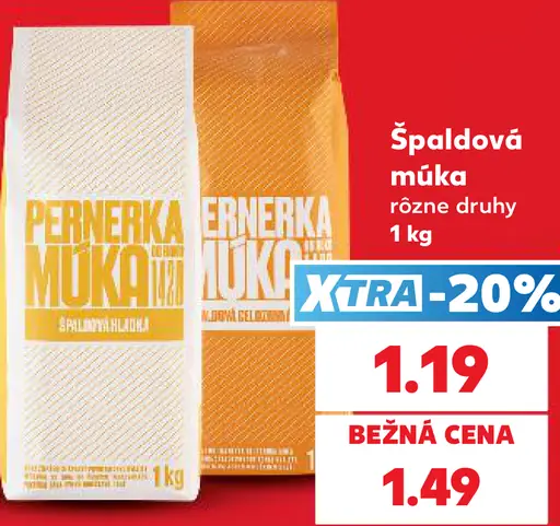 Pernerka Špaldová múka rôzne druhy