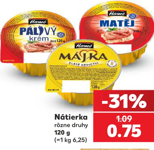 Hamé nátierka, Pálivy krém, Matěj, Májka