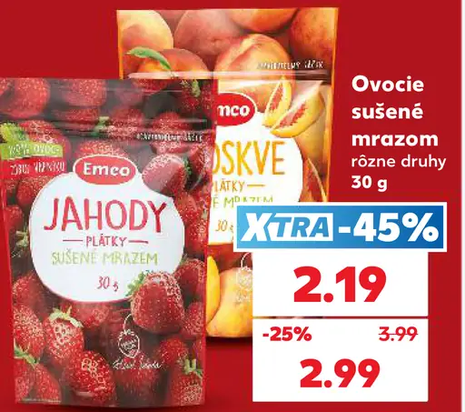 Emco ovocie sušené mrazom
