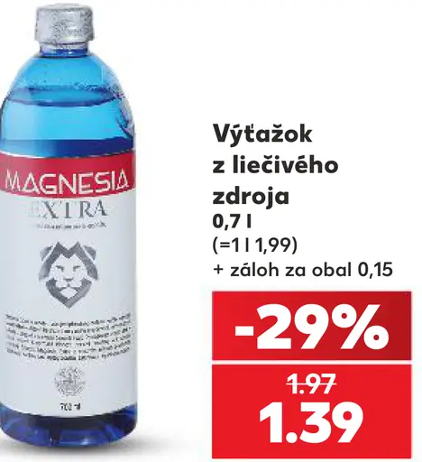 Magnesia extra výťažok z liečivého zdroja
