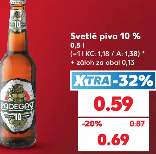Radegast světlé pivo