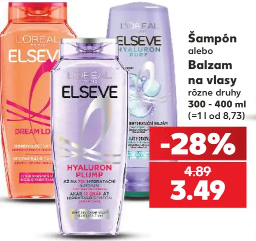 L’Oréal Elseve šampón alebo balzam na vlasy – rôzne druhy