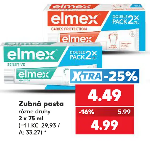 Elmex zubná pasta rôzne druhy
