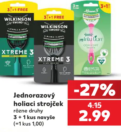 Wilkinson jednorazový holiaci strojček, rôzne druhy