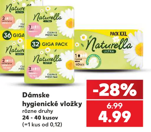 Naturella dámske hygienické vložky