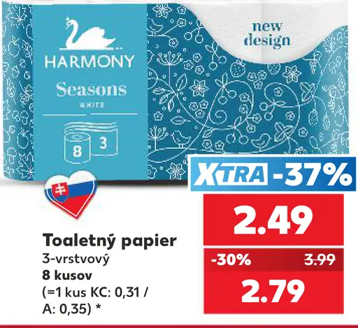 Harmony Seasons toaletný papier 3-vrstvový
