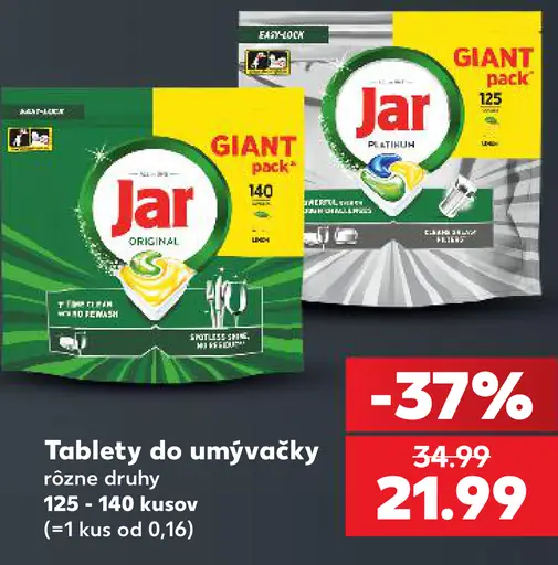 Jar tablety do umývačky rôzne druhy