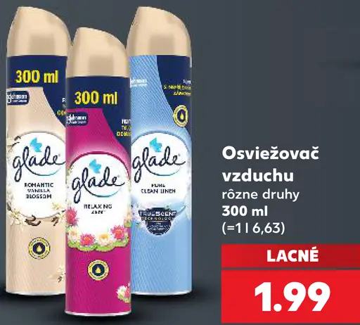 Glade osviežovač vzduchu rôzne druhy