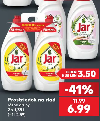 Jar prostriedok na riad rôzne druhy