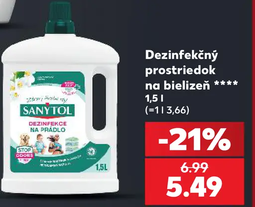 SANYTOL dezinfekčný prostriedok na bielizeň