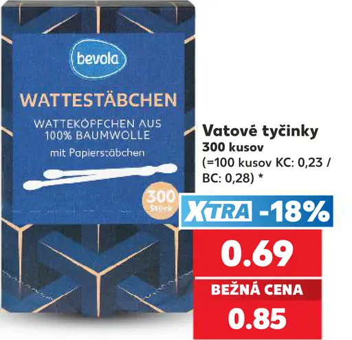 Bevola Vatové tyčinky