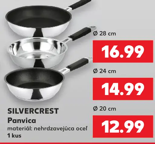 Silvercrest Panvica, nehrdzavejúca oceľ