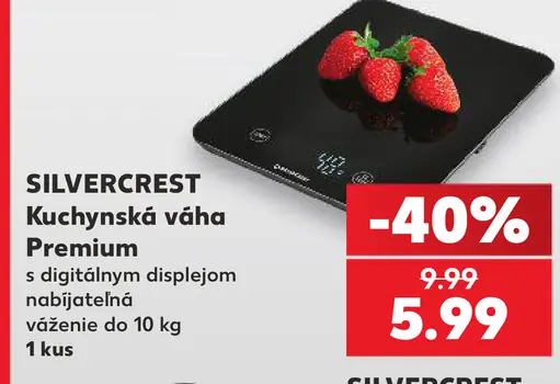 Silvercrest Kuchynská váha Premium s digitálnym displejom